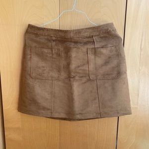 Faux Suede Mini Skirt